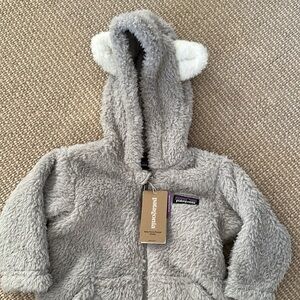 Patagonia Gray Fleece Baby Hoodie